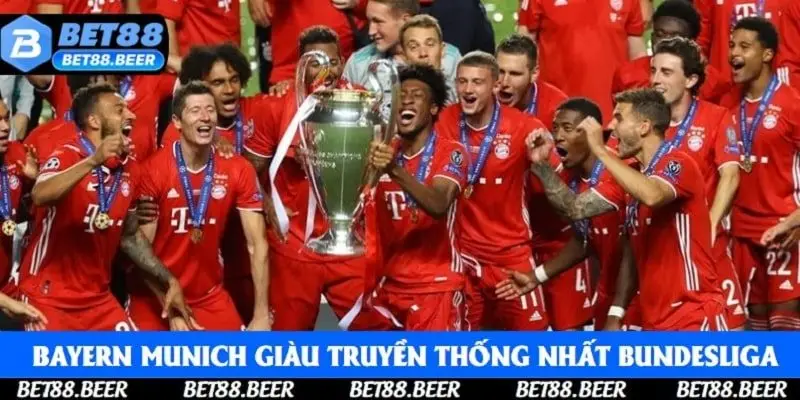 Bayern Munich được biết đến là đội có bề dày thành tích số 1 VĐQG Đức