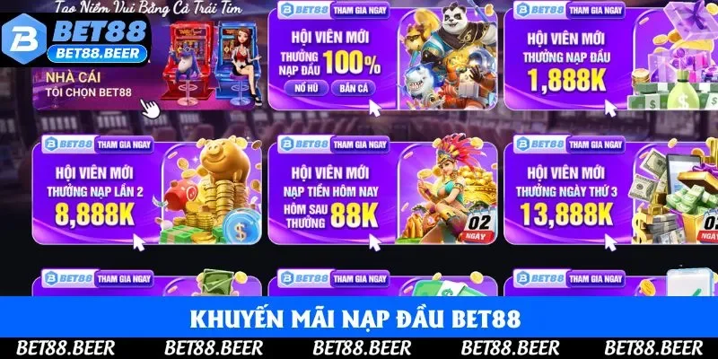Khuyến Mãi Nạp Đầu Bet88 - Tăng Vốn Cược, Chơi Game Dễ Thắng